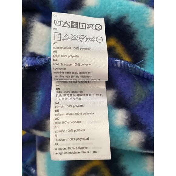 Wesc Miltch Aztec Unisex 1/4 zip polar fleece‎ pullover  Nightshadow Blue XXL - Picture 10 of 11